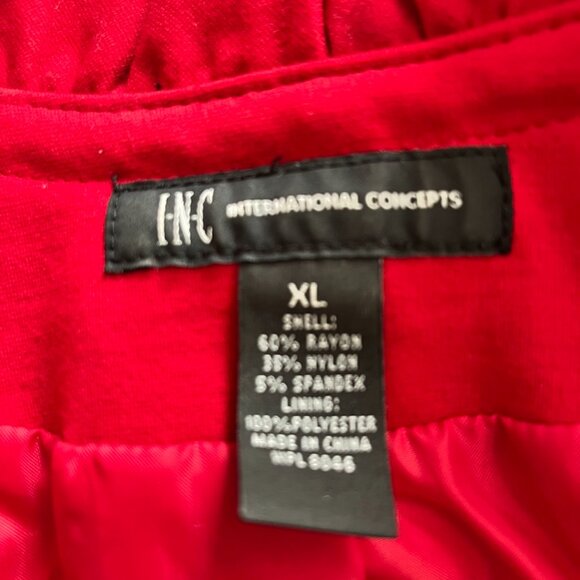 INC International Concepts Red Ruffle Jacket - Picture 3 of 6